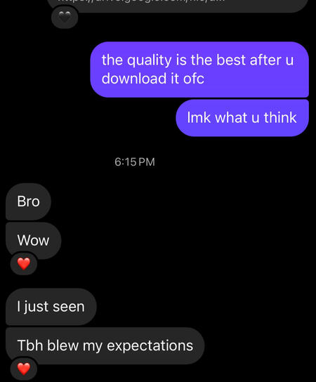 Client testimonial screenshot about Alaa's editing